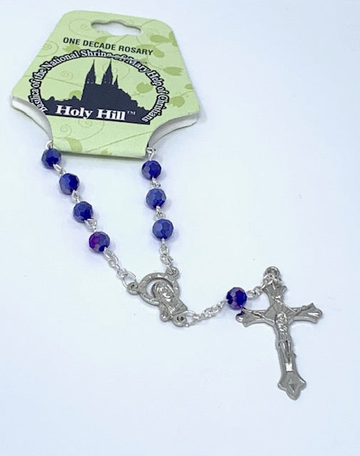 SAPPHIRE HOLY HILL ONE DECADE ROSARY