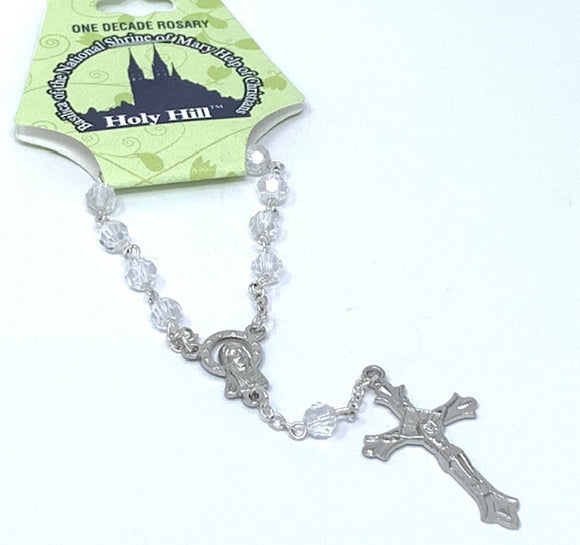 CRYSTAL HOLY HILL ONE DECADE ROSARY