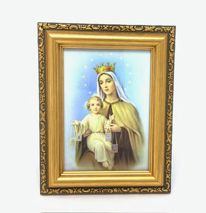 OUR LADY OF MOUNT CARMEL GOLD PLAQUE