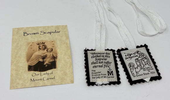 SCAPULAR WITH WHITE CORD