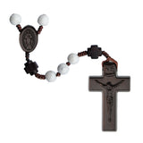 HOWLITE AND JUJUBE WOOD ROSARY