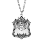 STERLING SILVER SAINT MICHAEL BADGE SHIELD PENDANT
