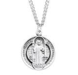 ROUND STERLING SILVER ST. BENEDICT JUBILEE MEDAL