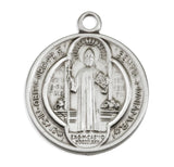 ROUND STERLING SILVER ST. BENEDICT JUBILEE MEDAL