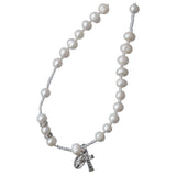 6MM PEARL ROSARY NECKLACE