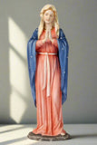ADORING VIRGIN HAND PAINTED STATUE