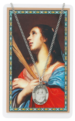 SAINT AGATHA MEDAL & PRAYER CARD