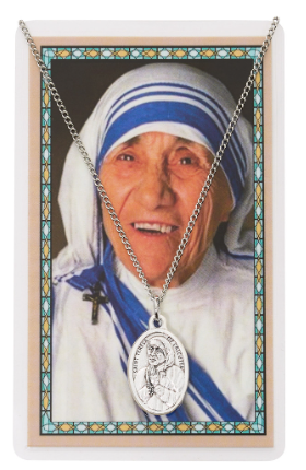 SAINT TERESA OF CALCUTTA MEDAL & PRAYER CARD