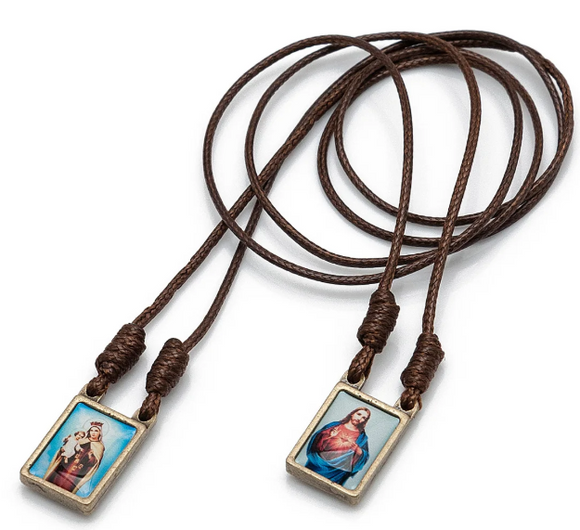 METAL SCAPULAR (ANTIQUE GOLD FINISH)
