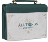 BIBLE COVER - (LARGE) WITH GOD THINGS ARE POSSIBLE