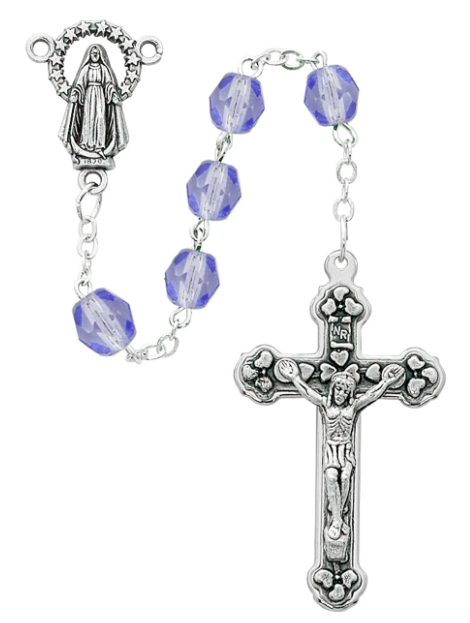6MM PERIWINKLE ROSARY