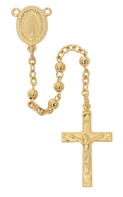 3MM GOLD OVER STERLING ROSARY