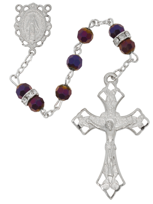 6MM PURPLE ROSARY