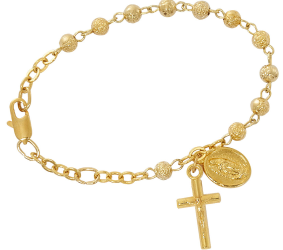 GOLD ROSEBUD GUADALUPE BRACELET 5.5