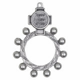 SILVER PLATED DIVINE MERCY ROSARY RING