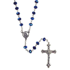 ROSARY METALLIC CRYSTAL BLUE