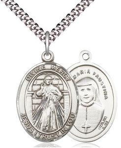 Divine Mercy SS Medal 24"SsCh