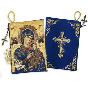 OLO PERPETUAL HELP/CROSS ROSARY POUCH