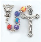 ROUND MULTI FLORAL ROSARY
