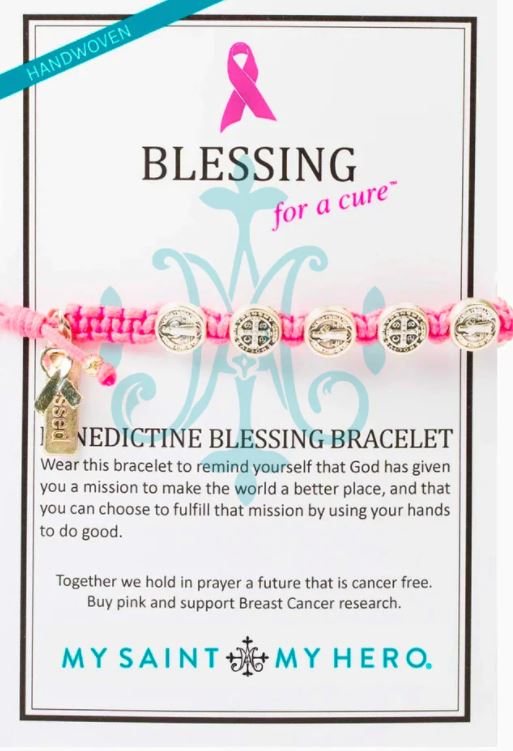 BLESSING FOR A CURE PINK ST. BENEDICT BRACELET