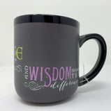 BLACK SERENITY PRAYER MUG