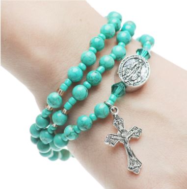 Life | Stretch & Wrap Rosary Bracelet | Small & Medium