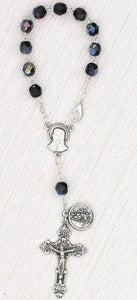 BLACK AUTO ROSARY - ST. CHRISTOPHER