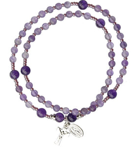 AMETHYST (TWIST) ROSARY BRACELET