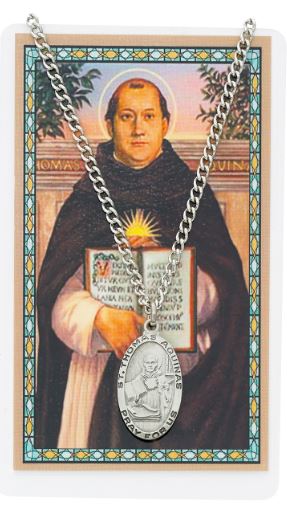 ST. THOMAS AQUINAS MEDAL WITH PRAYER CARD
