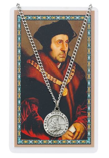 ST. THOMAS MORE MEDAL WITH PRAYER CARD