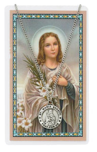 SAINT MARIA GORETTI MEDAL WITH PRAYER CARD