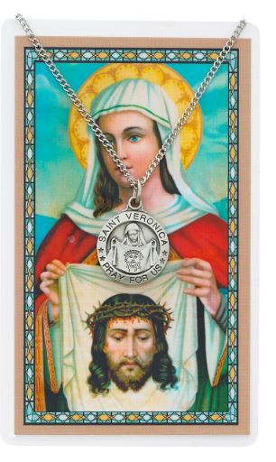 SAINT VERONICA MEDAL WITH PRAYER CARD