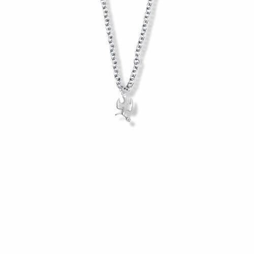 DOVE WITH BRANCH STERLING NECKLACE