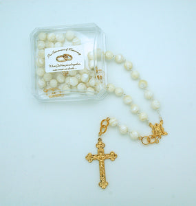 BRIDES ROSARY-MOTHER OF PEARL