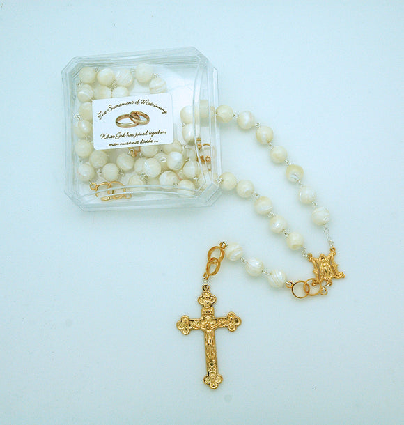 BRIDES ROSARY-MOTHER OF PEARL