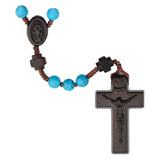 6MM TURQUOISE AND JUJUBE WOOD ROSARY