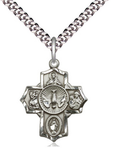 STERLING SILVER 5 WAY MEDAL