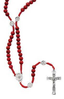 HOLY SPIRIT RED CORD ROSARY