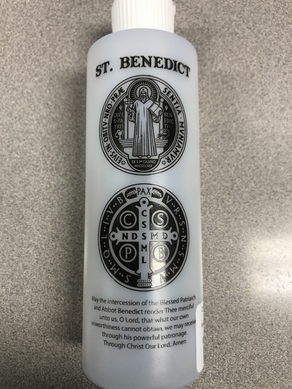 8oz ST BENEDICT HOLY WATER BOTTLE